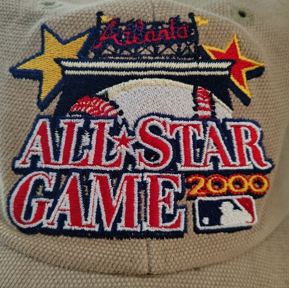 Atlanta All-Star Game 2000 Cap MLB Logo Embroidered Tan Baseball Cap